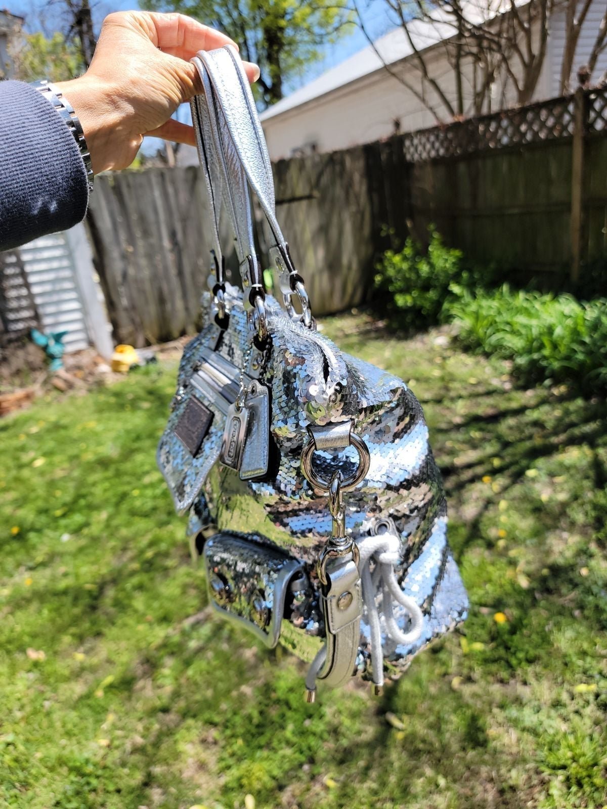 Coach Sequin poppy purse bag