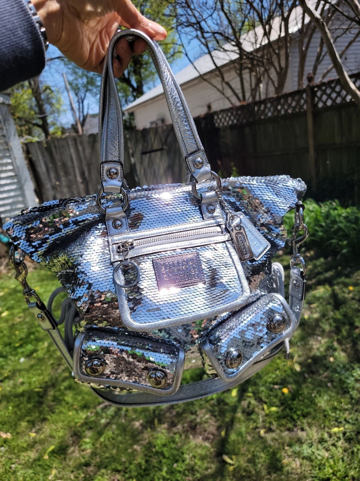 Coach Sequin poppy purse bag