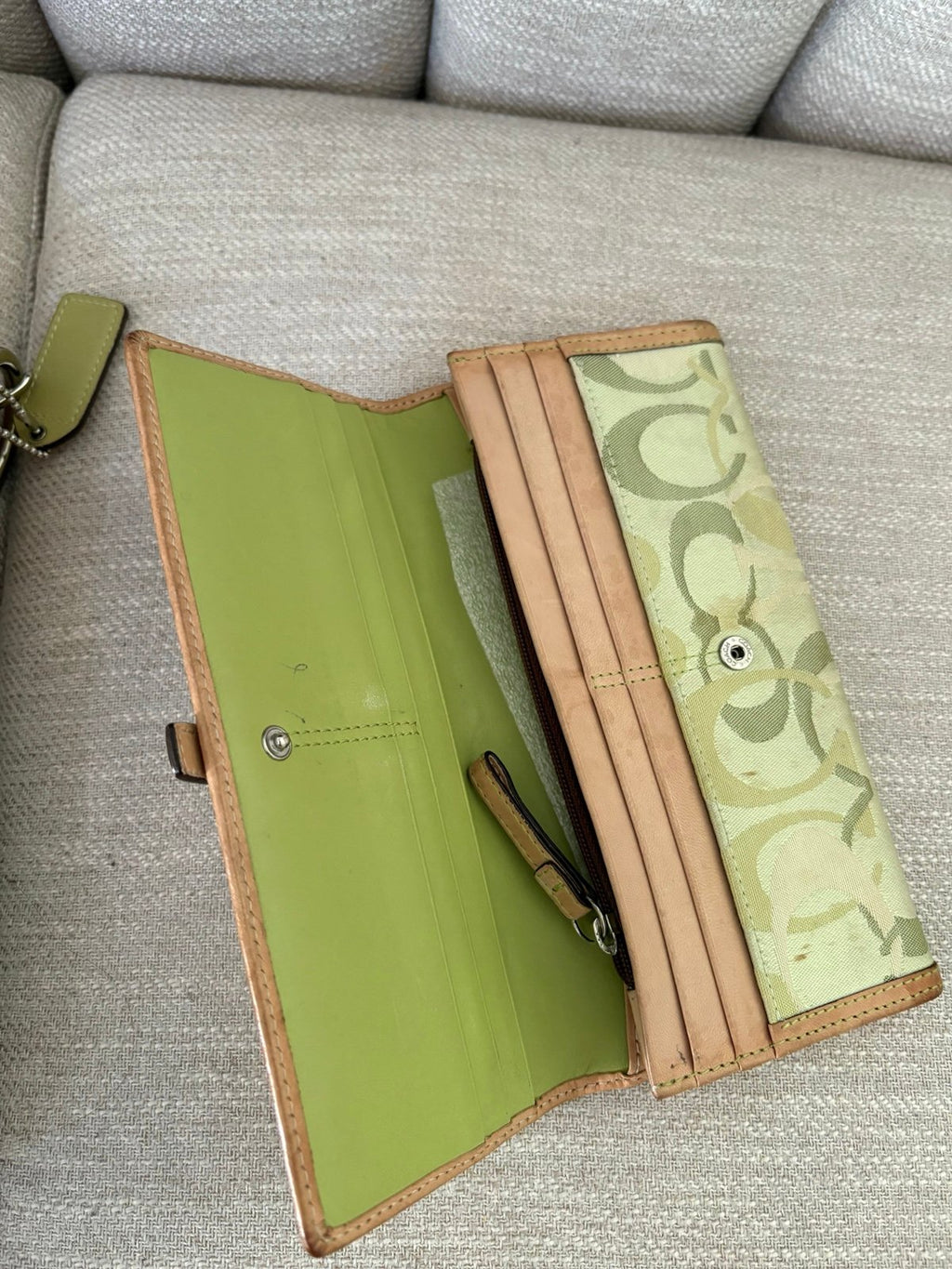 Coach Y2K Green Optic Hobo Shoulder Bag