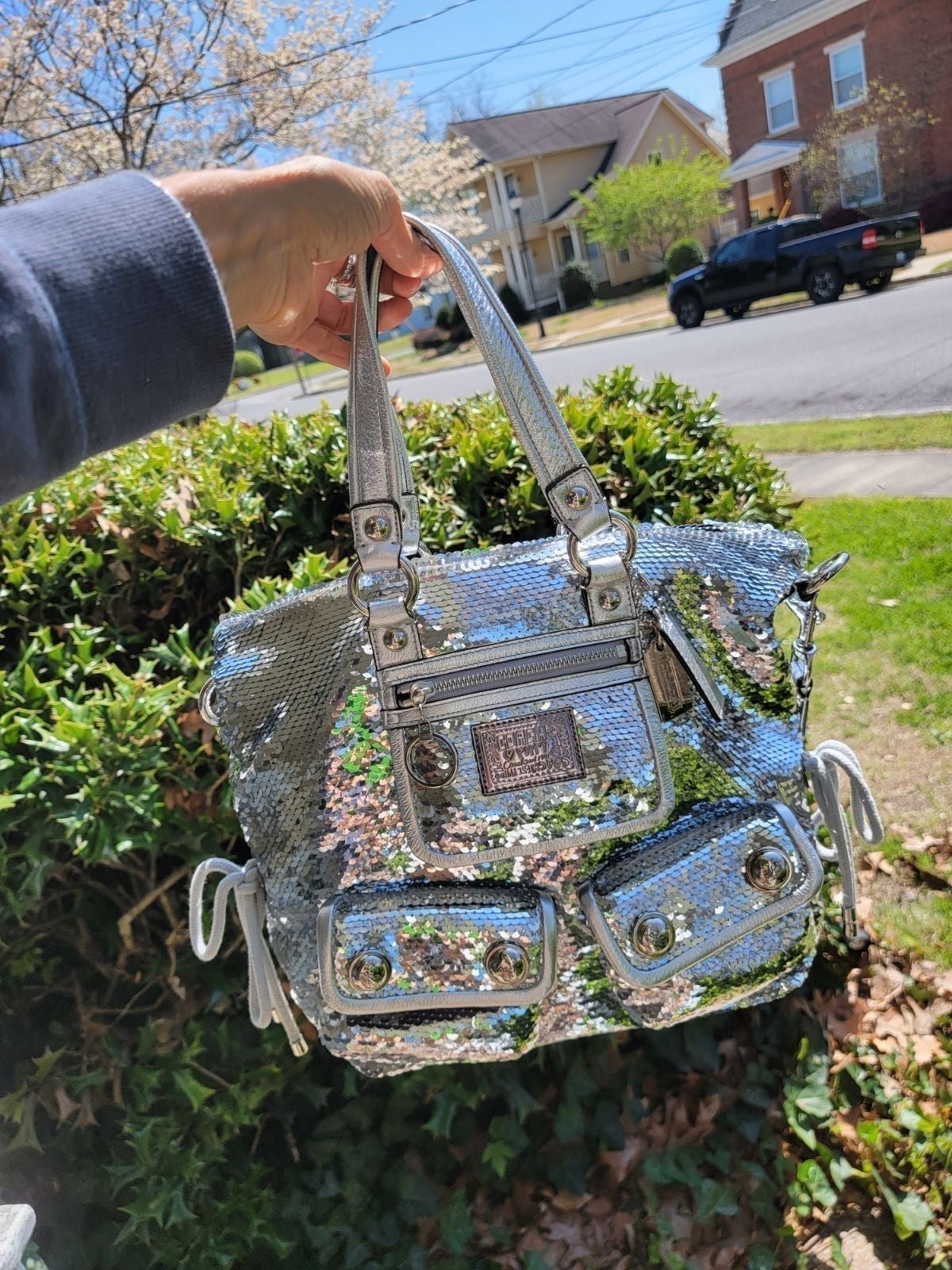 Coach Sequin poppy purse bag