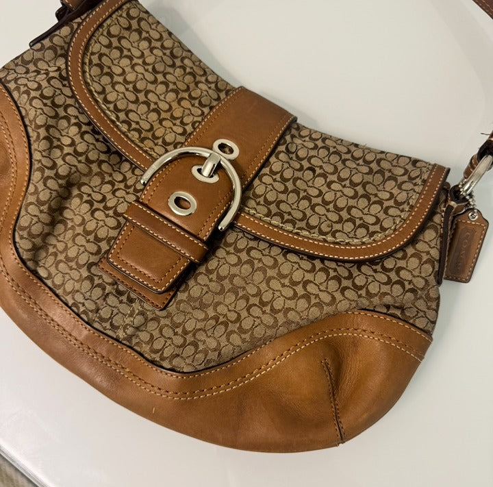 Coach Soho Brown Shoulder Bag + Matching Wallet