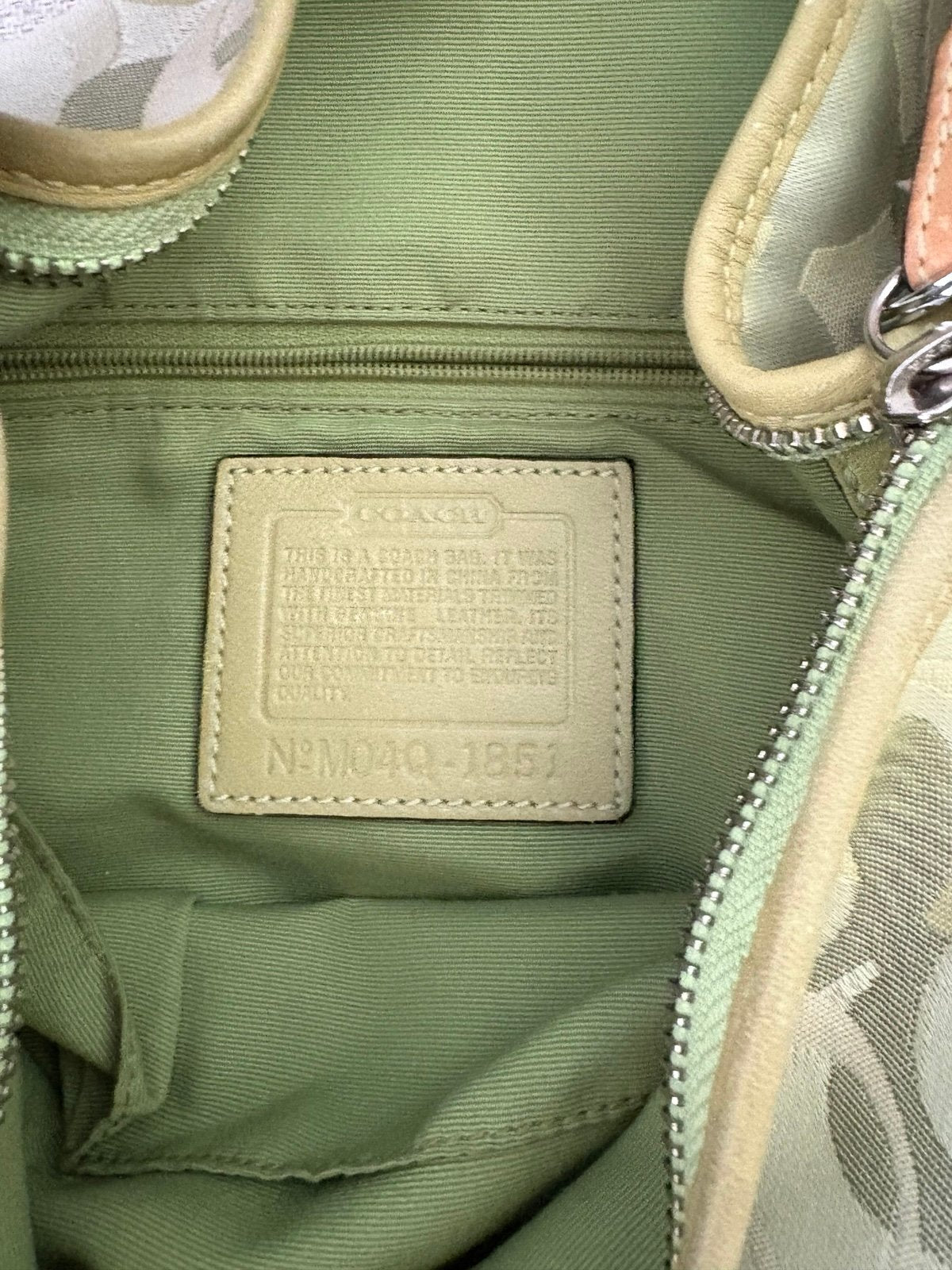 Coach Y2K Green Optic Hobo Shoulder Bag