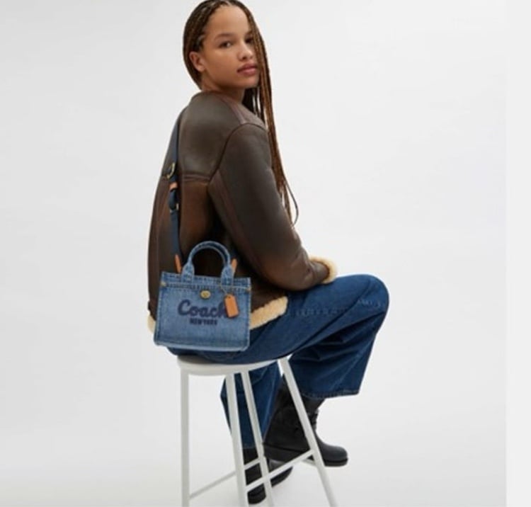 NWT Coach Denim cargo tote 20