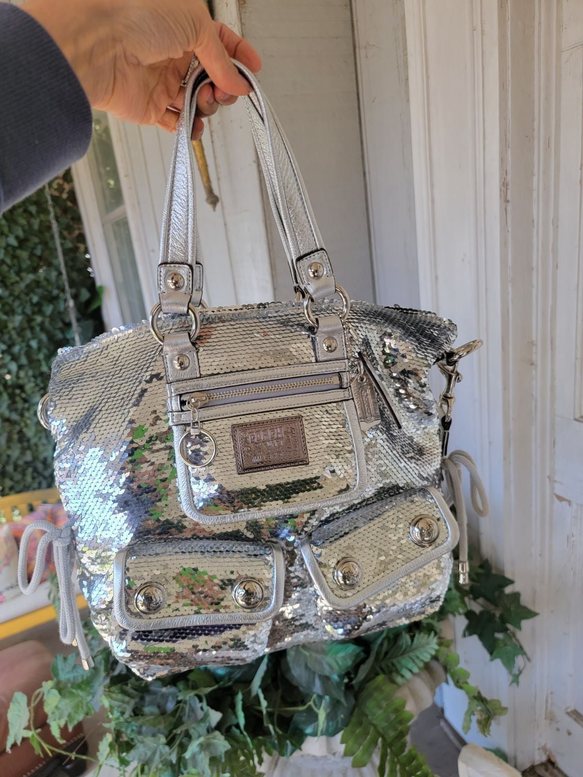 Coach Sequin poppy purse bag